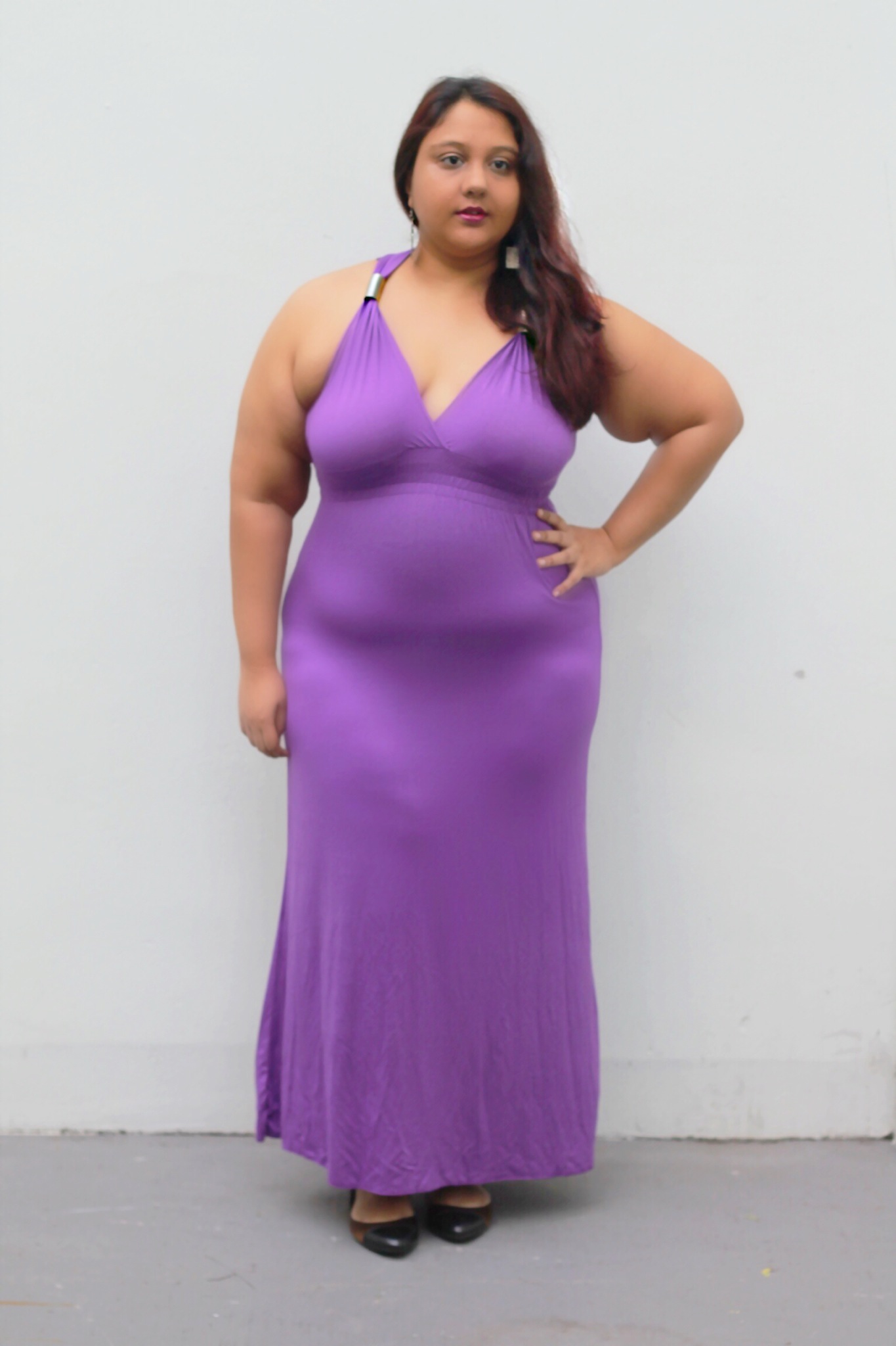 girls purple maxi dress